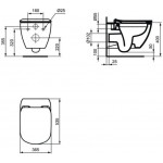 SET Унитаз подвесной с инсталляцией Ideal Standard Tesi Aquablade + клавиша Oleas M2